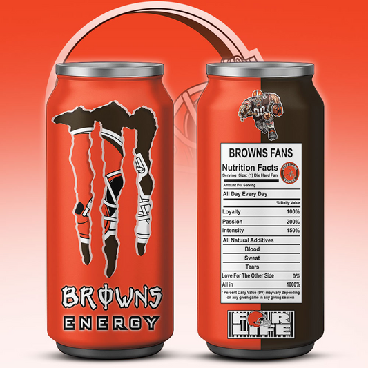 CLE x NFL Monster Energy Tumbler Gift for Fans DATND TANTD