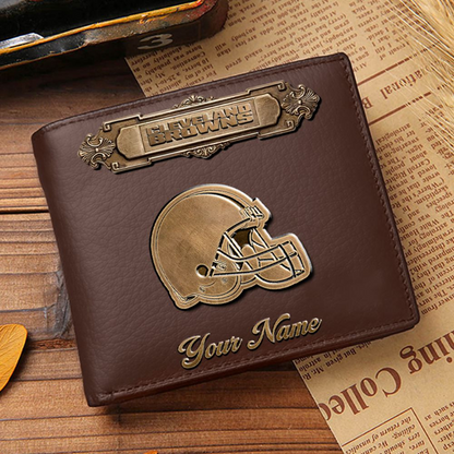 CLE x NFL Premium Leather Wallet DatND DVT