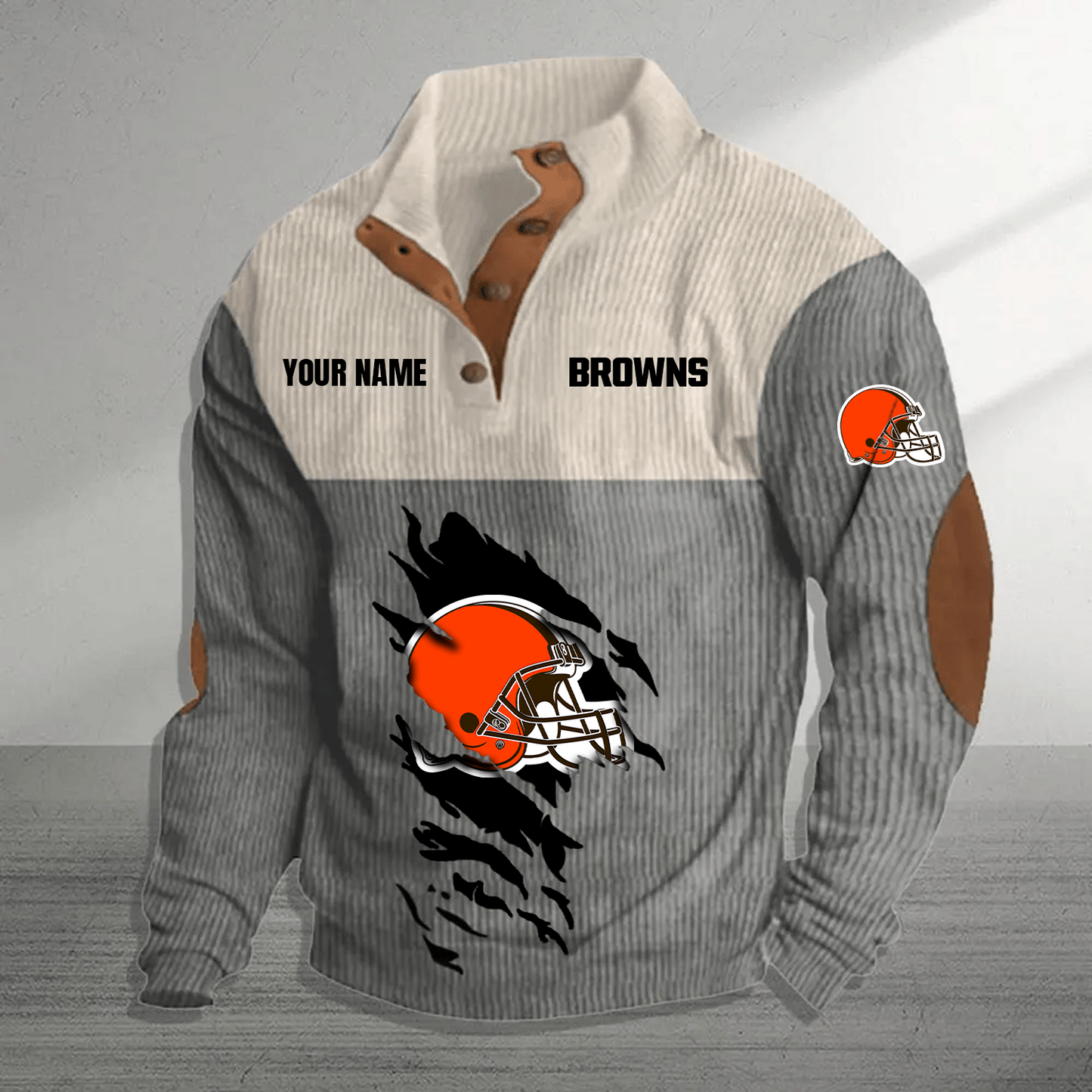 CLE x NFL Premium Personalized Game-Day Pullover DATND TANTD