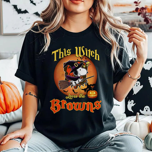 CLE x NFL This Witch Snoopy Love This 2D Shirt DatND DVT