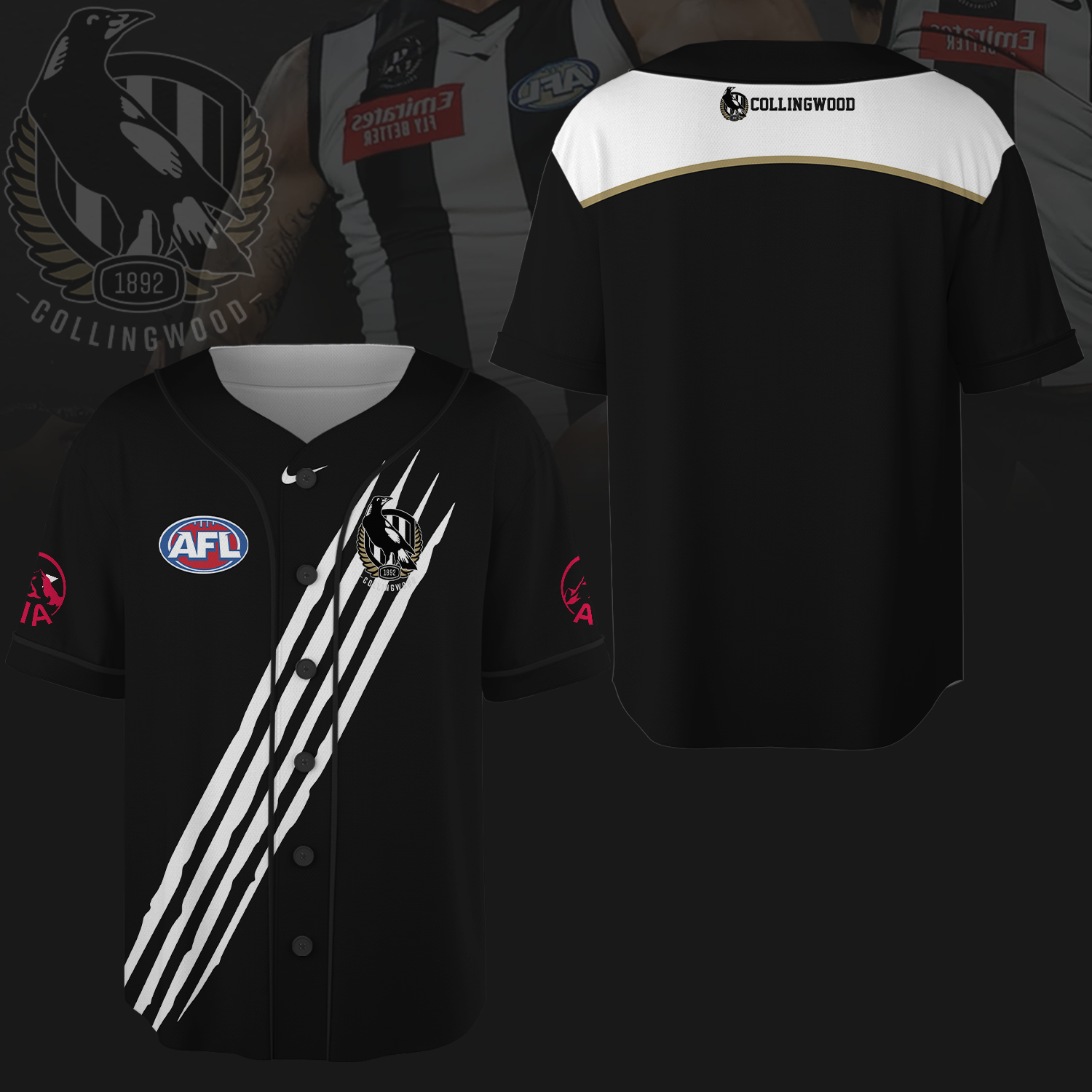 Collingwood Football Club AFL Magpies Forever Limited Edition BB Jersey TM V2