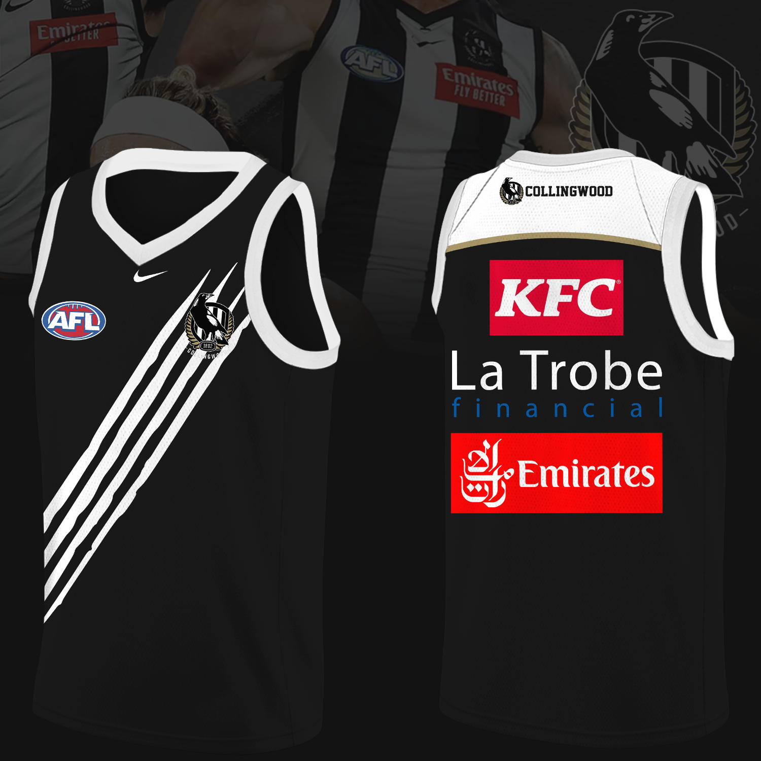 Collingwood Football Club AFL Magpies Forever Limited Edition BK Jersey TM V1