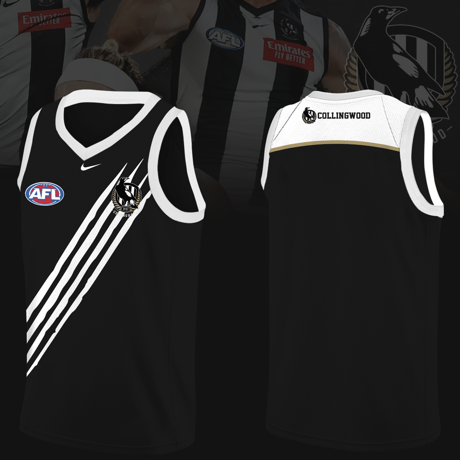 Collingwood Football Club AFL Magpies Forever Limited Edition BK Jersey TM V2