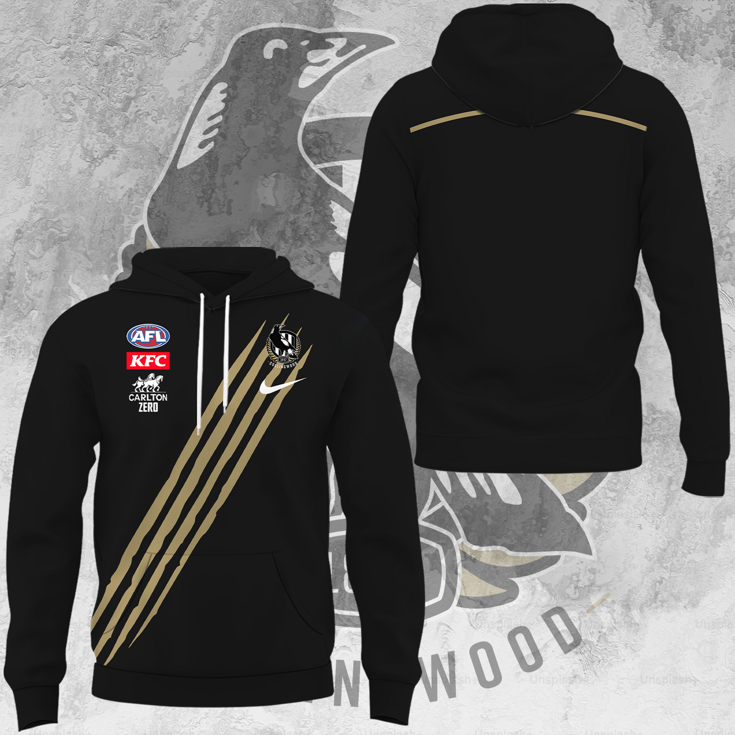 Collingwood Football Club AFL Magpies Limited Edition Hoodie TM V2