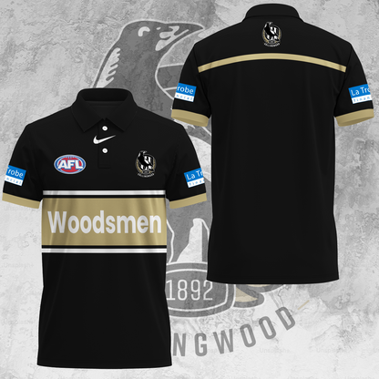 Collingwood Football Club AFL Magpies Woodsmen Special Edition Polo Shirt TM - Super Savings When Buying Combo V2