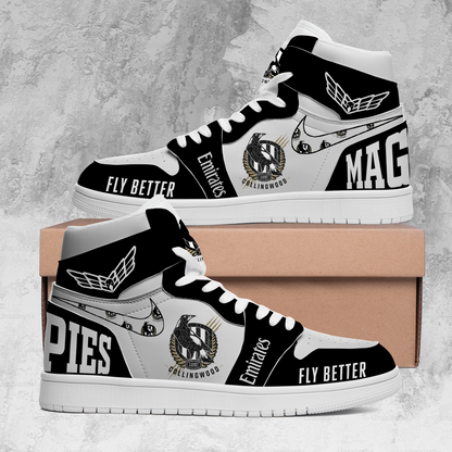 Collingwood Football Club Magpies AFL 2025 Limited Edition A1 Shoes TM NTA V3