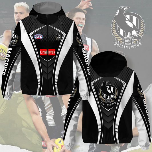 Collingwood Magpies 1 AFL 2025 Windbreaker Jacket TM NTA V2