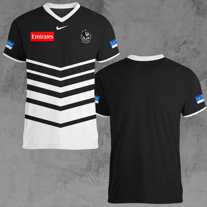 Collingwood Magpies 12 AFL 2025 Limited Edition V-neck T-Shirt TM NTA V1