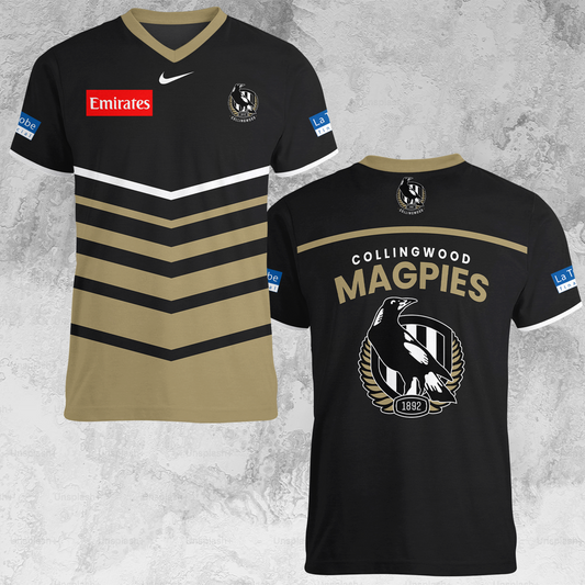 Collingwood Magpies 2 AFL 2025 Limited Edition V-neck T-Shirt TM NTA V1