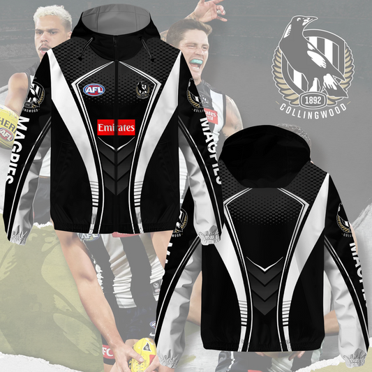 Collingwood Magpies 2 AFL 2025 Windbreaker Jacket TM NTA V2