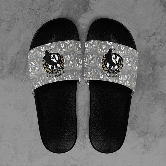 Collingwood Magpies 2 AFL 2025 Limited Edition Slide Sandals TM NTA V1