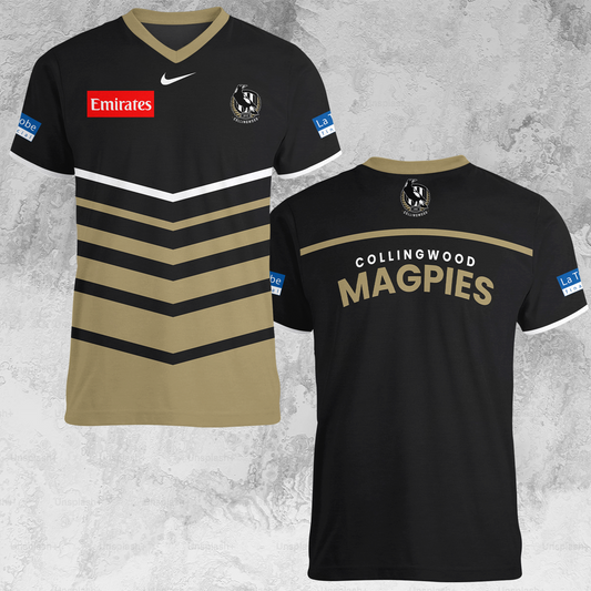 Collingwood Magpies 3 AFL 2025 Limited Edition V-neck T-Shirt TM NTA V1