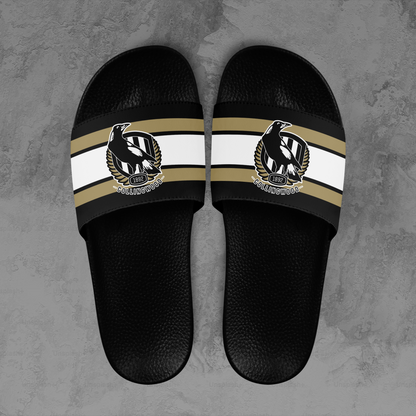 Collingwood Magpies 3 AFL 2025 Limited Edition Slide Sandals TM NTA V1