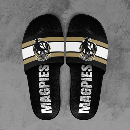 Collingwood Magpies 4 AFL 2025 Limited Edition Slide Sandals TM NTA V1