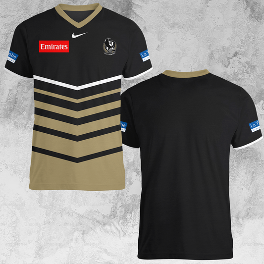 Collingwood Magpies 5 AFL 2025 Limited Edition V-neck T-Shirt TM NTA V1