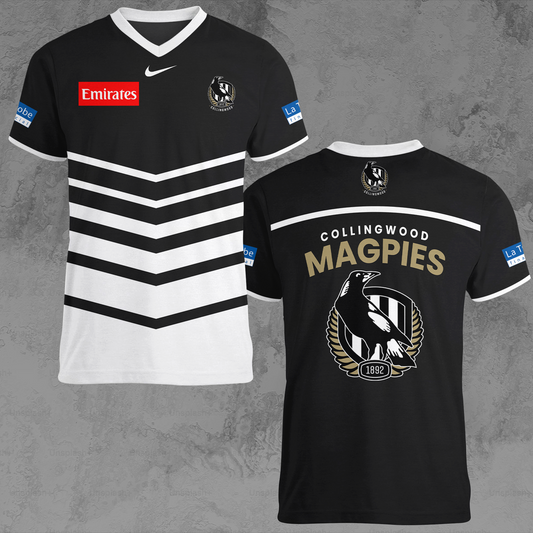 Collingwood Magpies 9 AFL 2025 Limited Edition V-neck T-Shirt TM NTA V1
