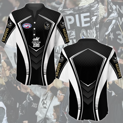 Collingwood Magpies AFL 2025 Limited Edition Henley Shirt TM NTA V2