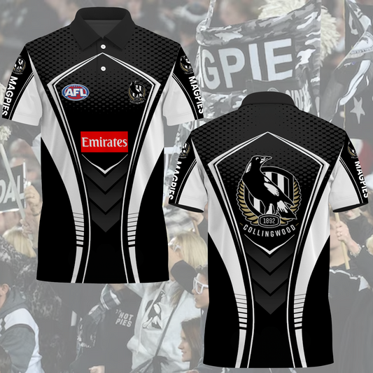Collingwood Magpies AFL 2025 Polo Shirt TM NTA V1
