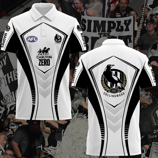 Collingwood Magpies AFL 2025 Polo Shirt TM NTA V1