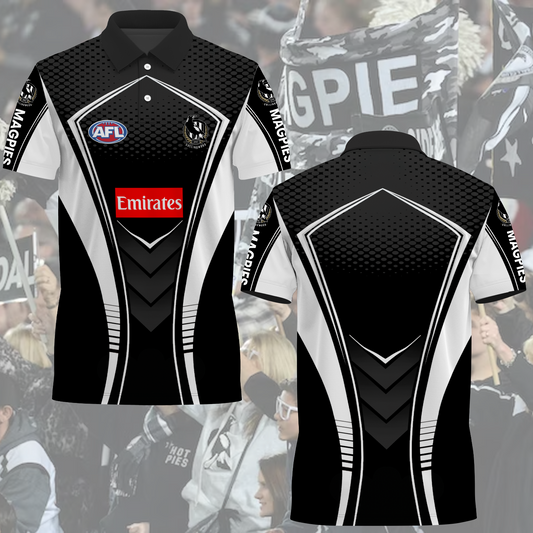 Collingwood Magpies AFL 2025 Polo Shirt TM NTA V2
