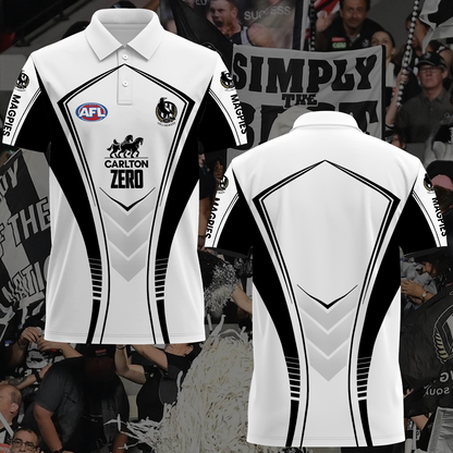 Collingwood Magpies AFL 2025 Polo Shirt TM NTA V2