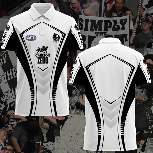 Collingwood Magpies AFL 2025 Polo Shirt TM NTA V2
