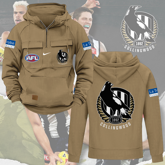 Collingwood Magpies AFL 2025 Quarter Zip Hoodie TM NTA V5
