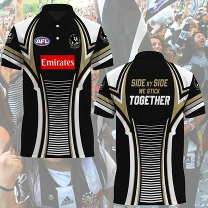 Collingwood Magpies AFL 2025 We Fly As One Polo Shirt TM NTA V3