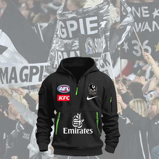 Collingwood Magpies AFL 2025 Zipper Hoodie TM NTA V1