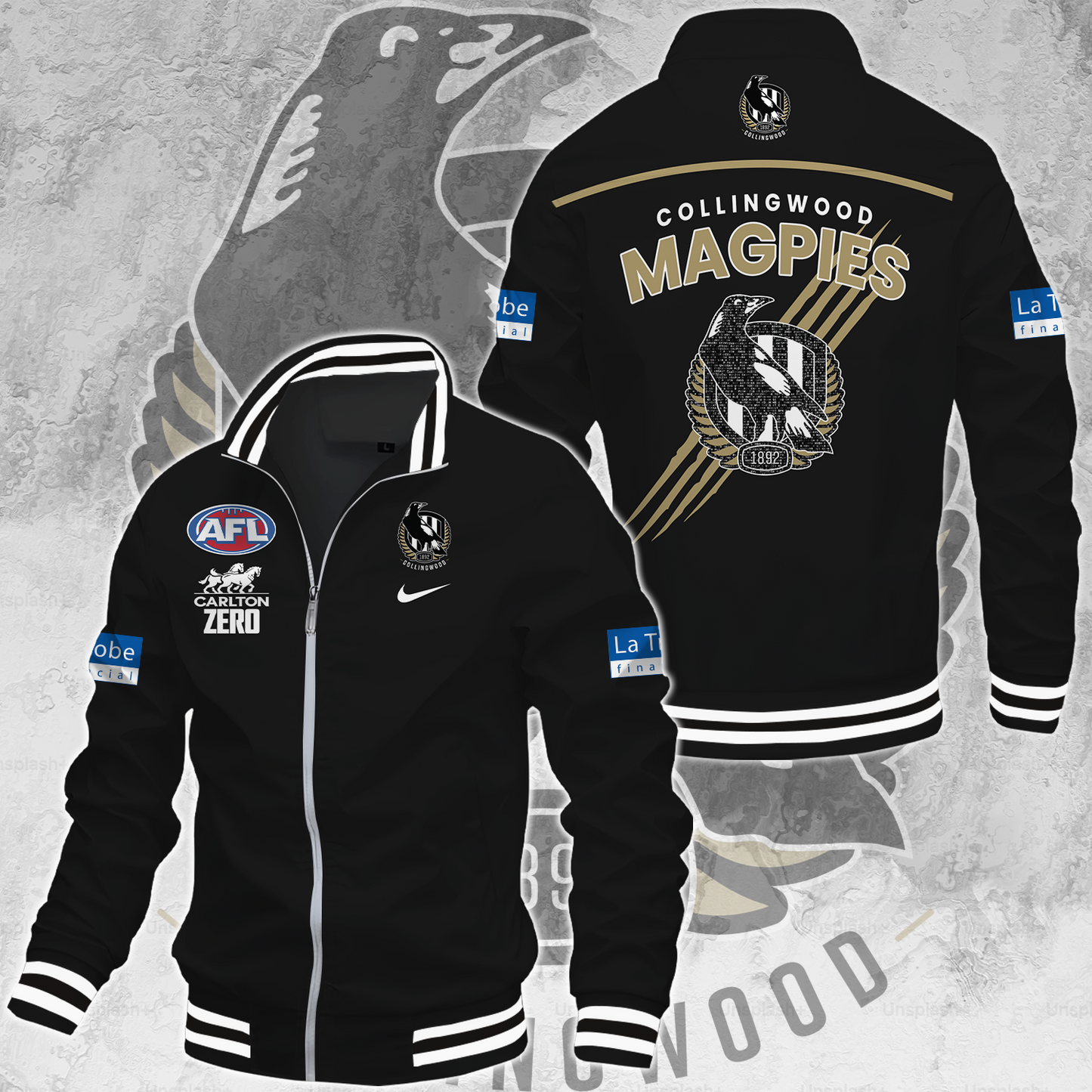 Collingwood Magpies Football Club AFL 2025 Limited Edition Casual Jacket TM NTA V67