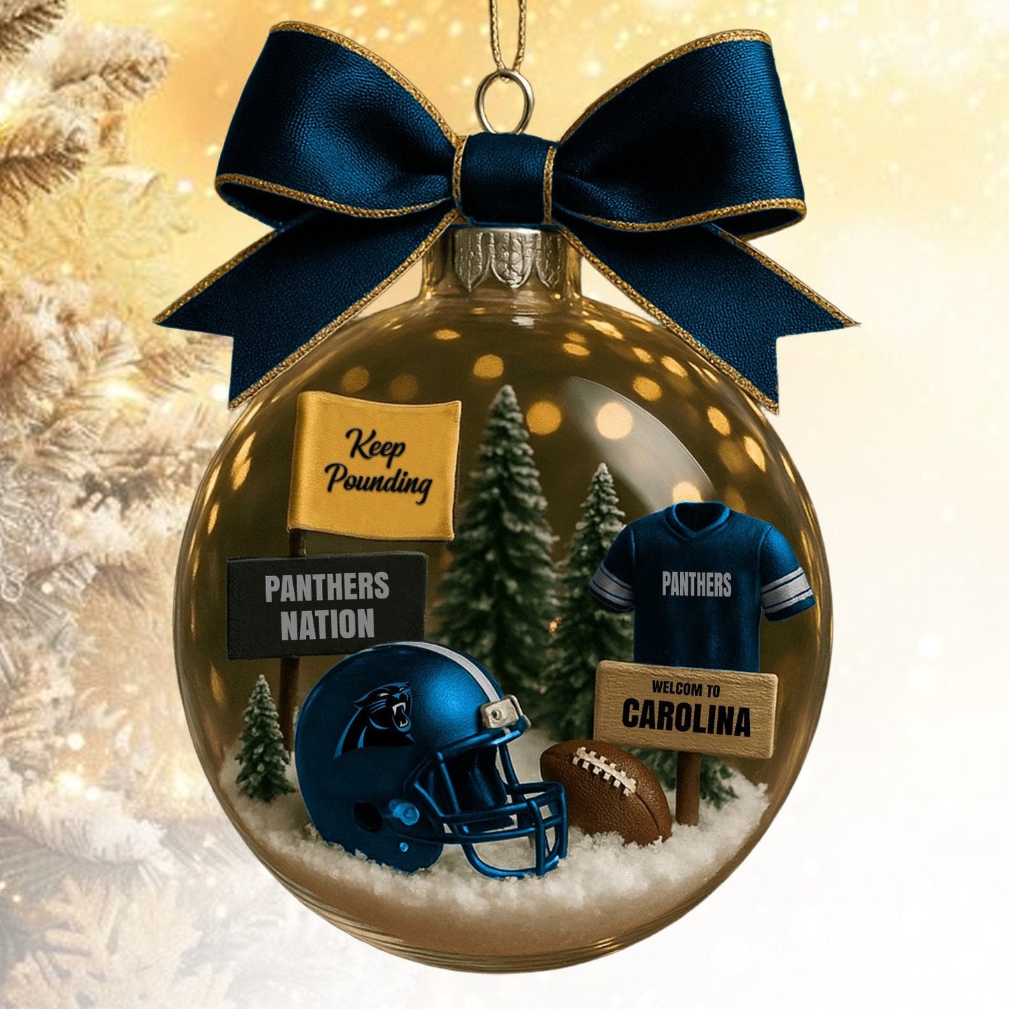 CP  NFL Acrylic Ball Ornament - Best Gift For Fans DDT CTND