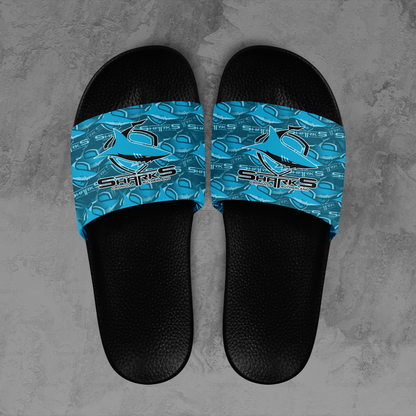 Cronulla Sharks 1 NRL 2025 Limited Edition Slide Sandals TM NTA V1