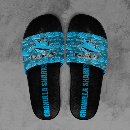 Cronulla Sharks 2 NRL 2025 Limited Edition Slide Sandals TM NTA V1
