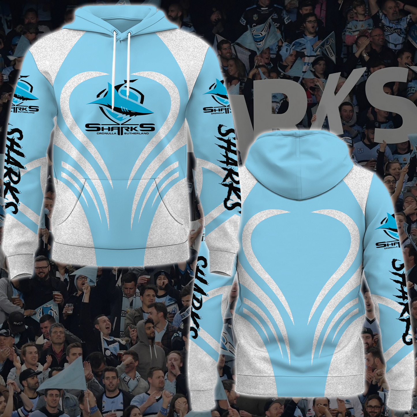 Cronulla Sharks NRL 2025 Limited Edition Hoodie TM NTA V2