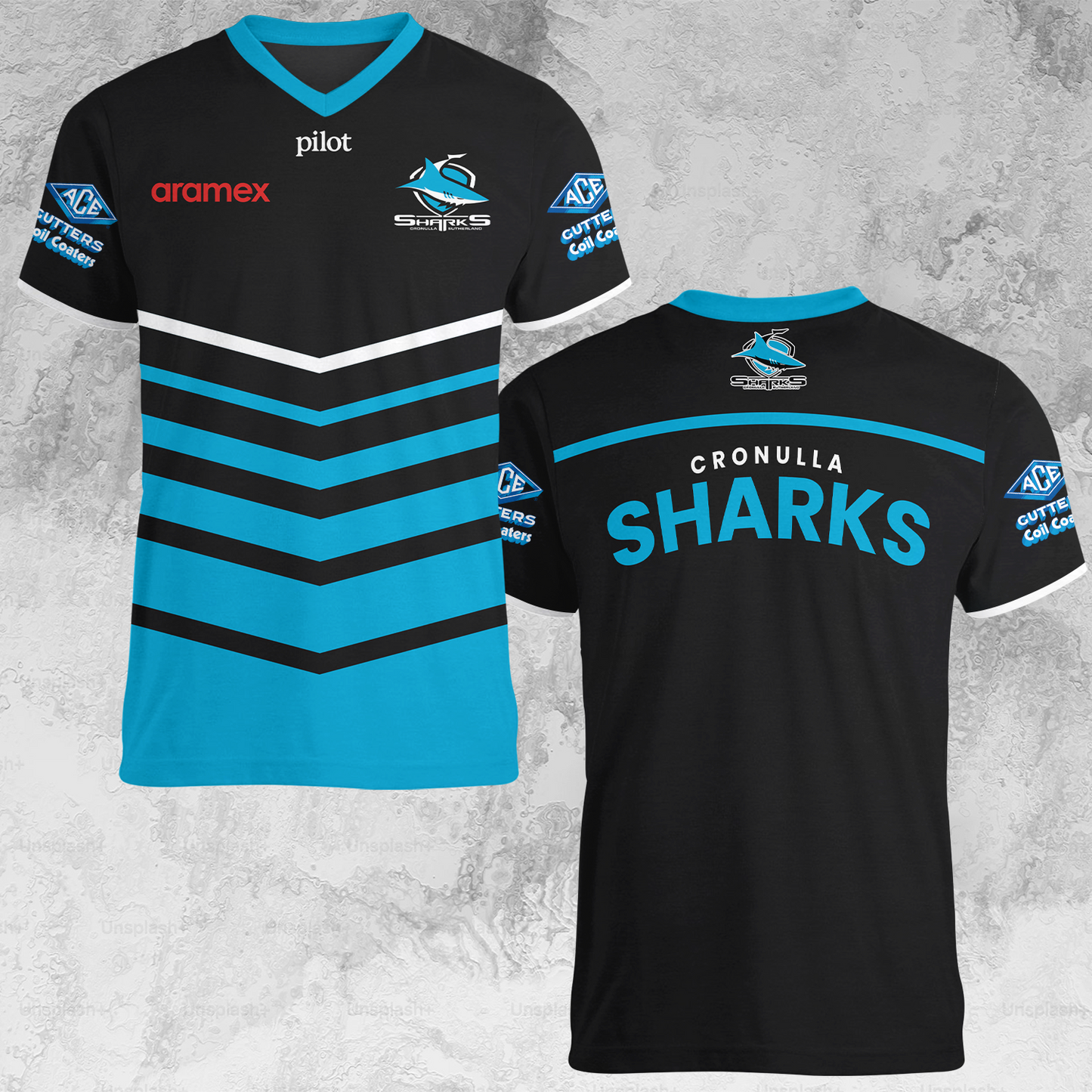 Cronulla Sharks NRL 2025 Limited Edition V-neck T-Shirt TM NTA V2
