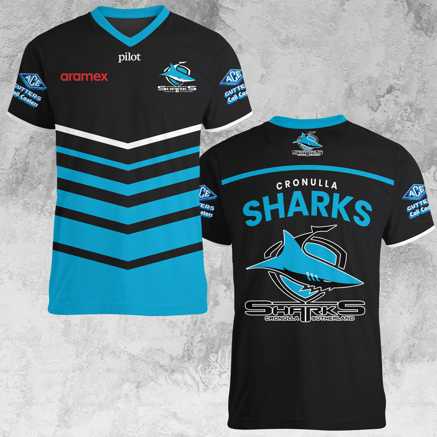 Cronulla Sharks NRL 2025 Limited Edition V-neck T-Shirt TM NTA V5