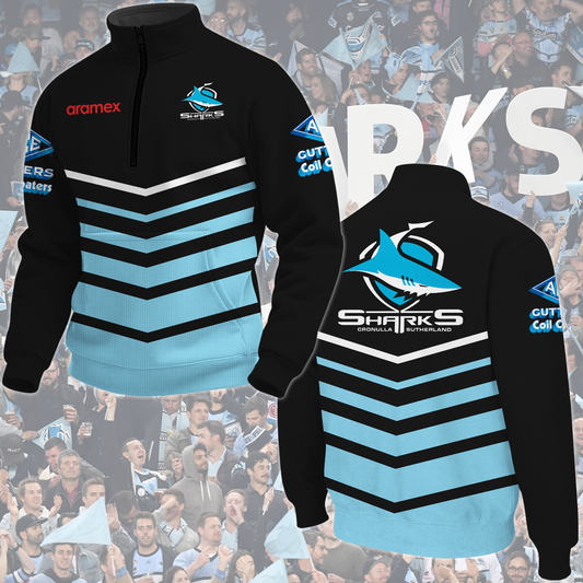 Cronulla Sharks NRL 2025 New Hoodie TM NTA V1