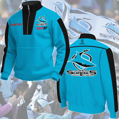Cronulla Sharks NRL 2025 New Hoodie TM NTA V2