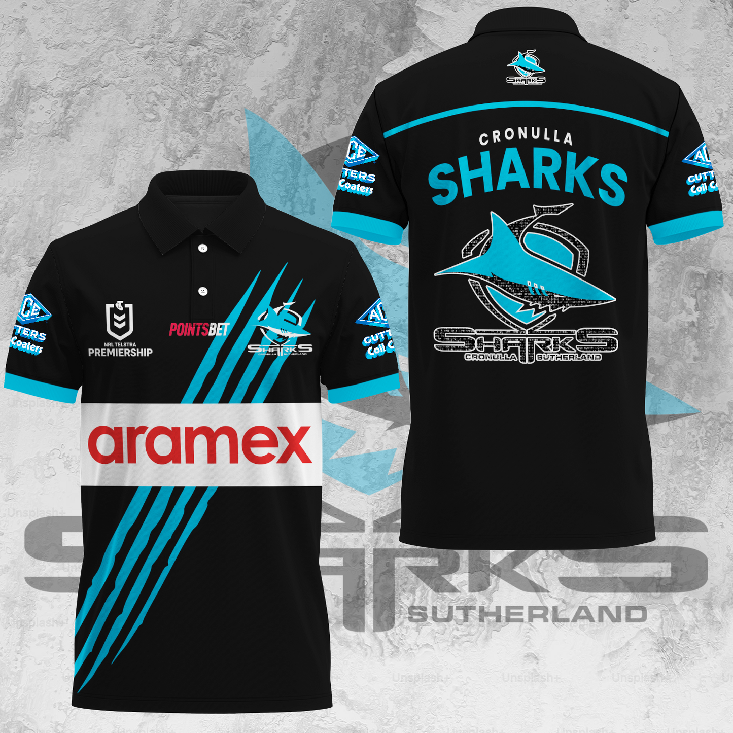 Cronulla Sharks NRL 2025 Special Edition Polo Shirt TM NTA V1