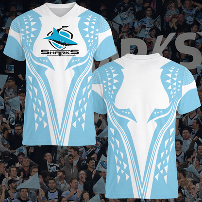 Cronulla Sharks NRL 2025 T-Shirt TM NTA V2