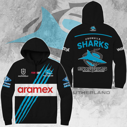 Cronulla Sharks NRL Limited Edition Quarter Zip Hoodie TM V1