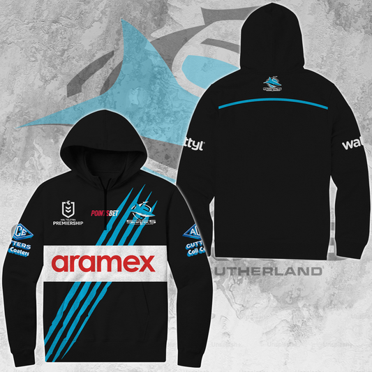 Cronulla Sharks NRL Limited Edition Quarter Zip Hoodie TM V2