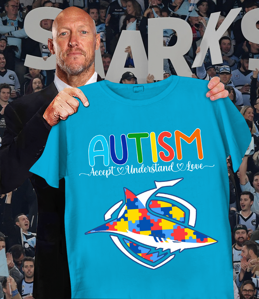 Cronulla Sharks NRL Support Autism Shirt