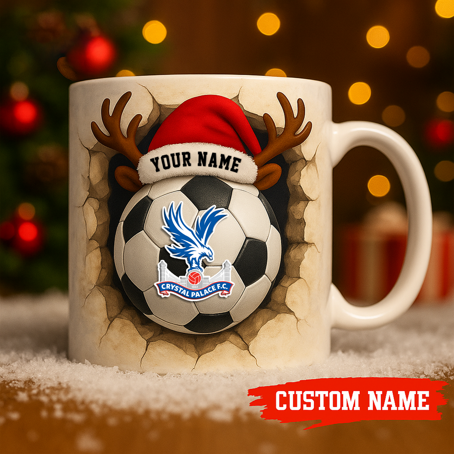 CRY X Premium EPL Christmas Football Ceramic Mug V1 NAK NHT