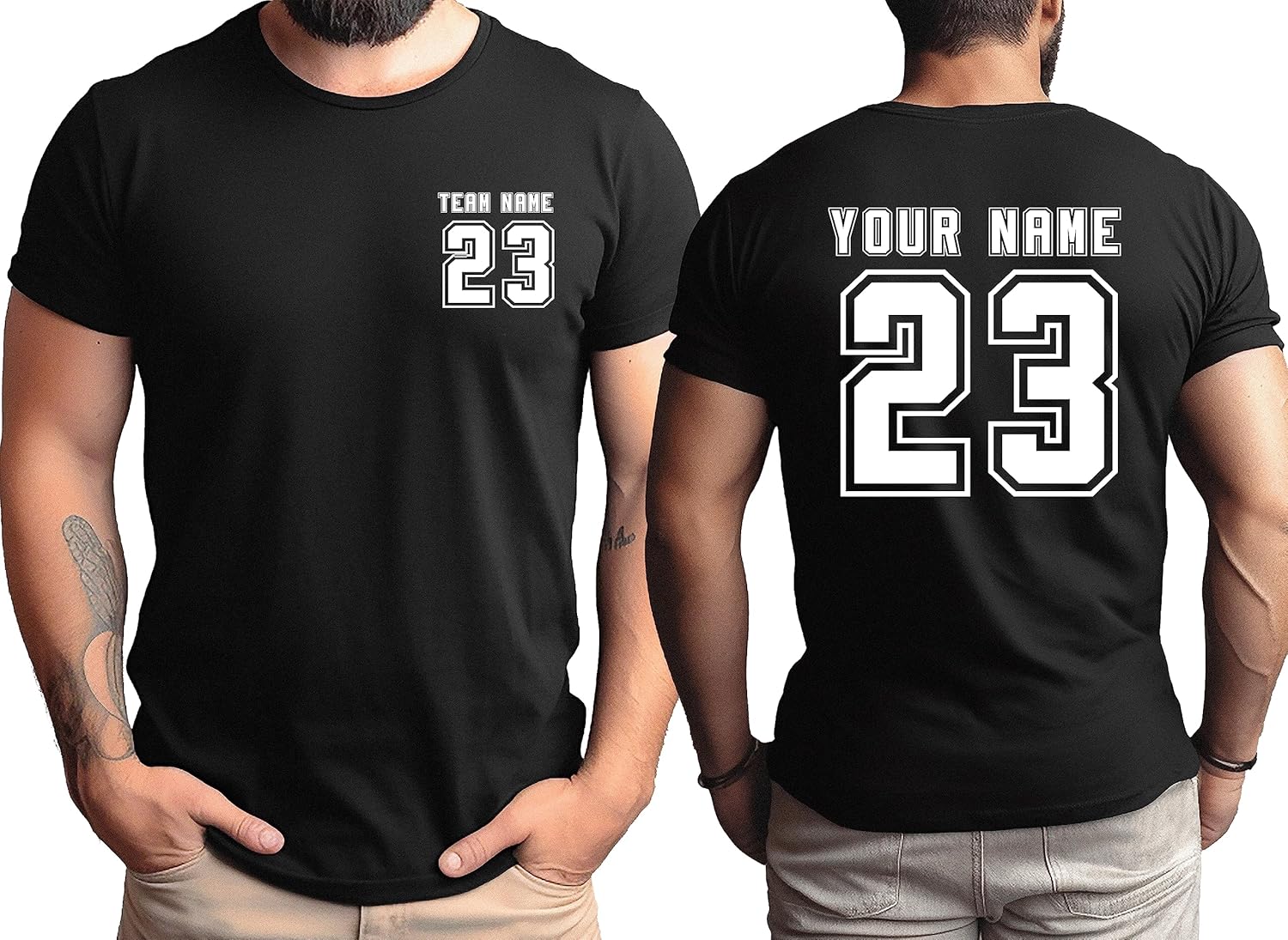 Custom Name and Back Number, Personalized Sports T-Shirt, Sport Team Tee, Your Team Shirts, Toddler Name Shirts