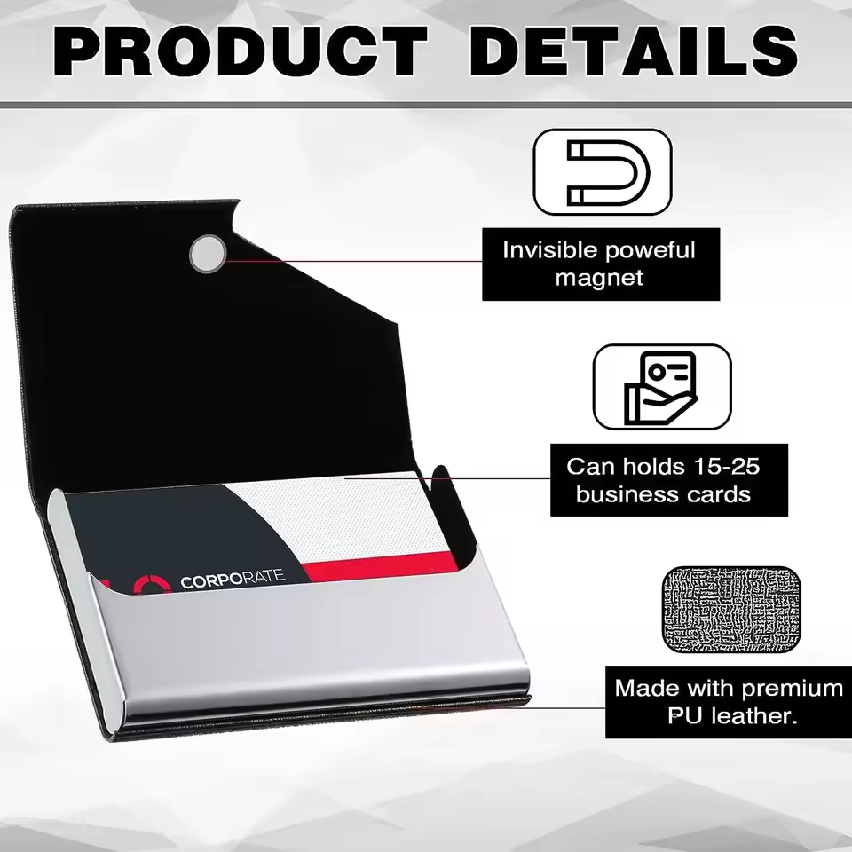 Custom Name Philadelphia Eagles Card Holder PU Leather Name Card Holder Card Case Stainless Steel Credit Cards Pocket V1