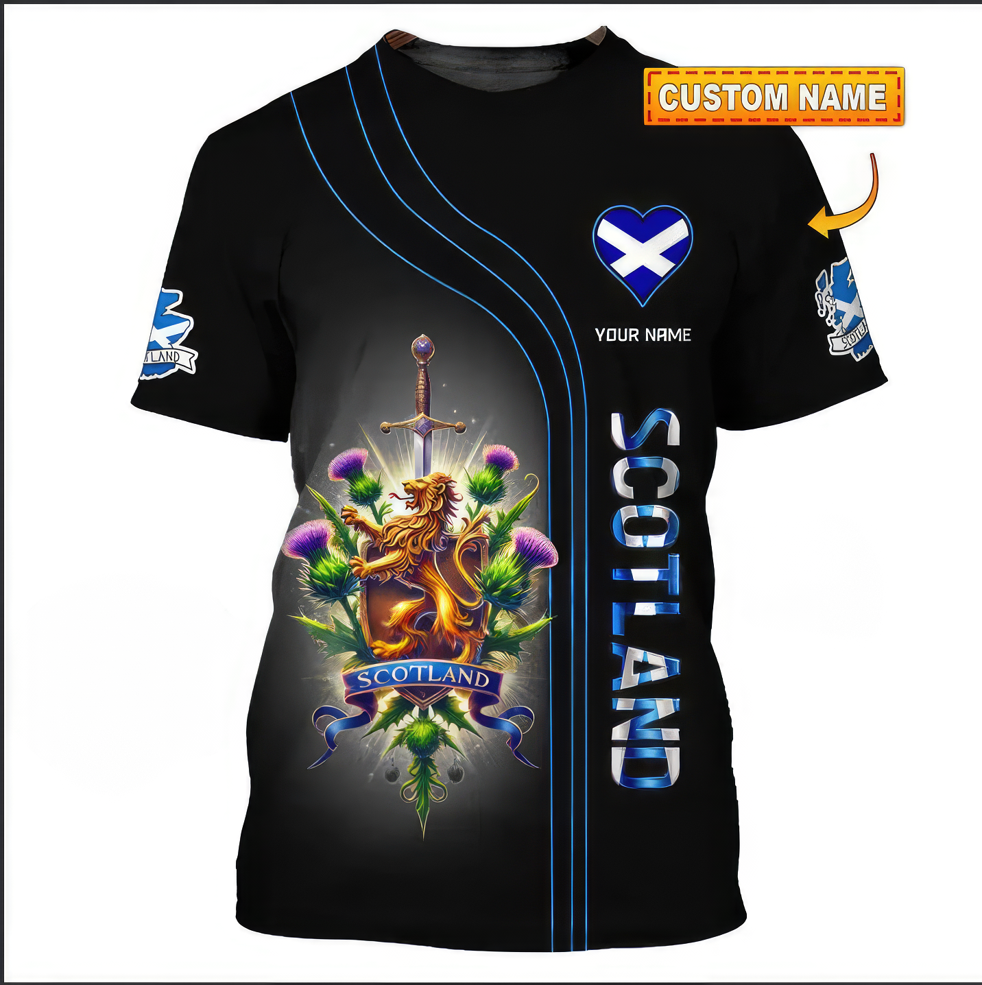 Custom Your Name Scotland V2 Shirt