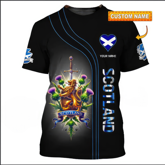Custom Your Name Scotland V2 Shirt