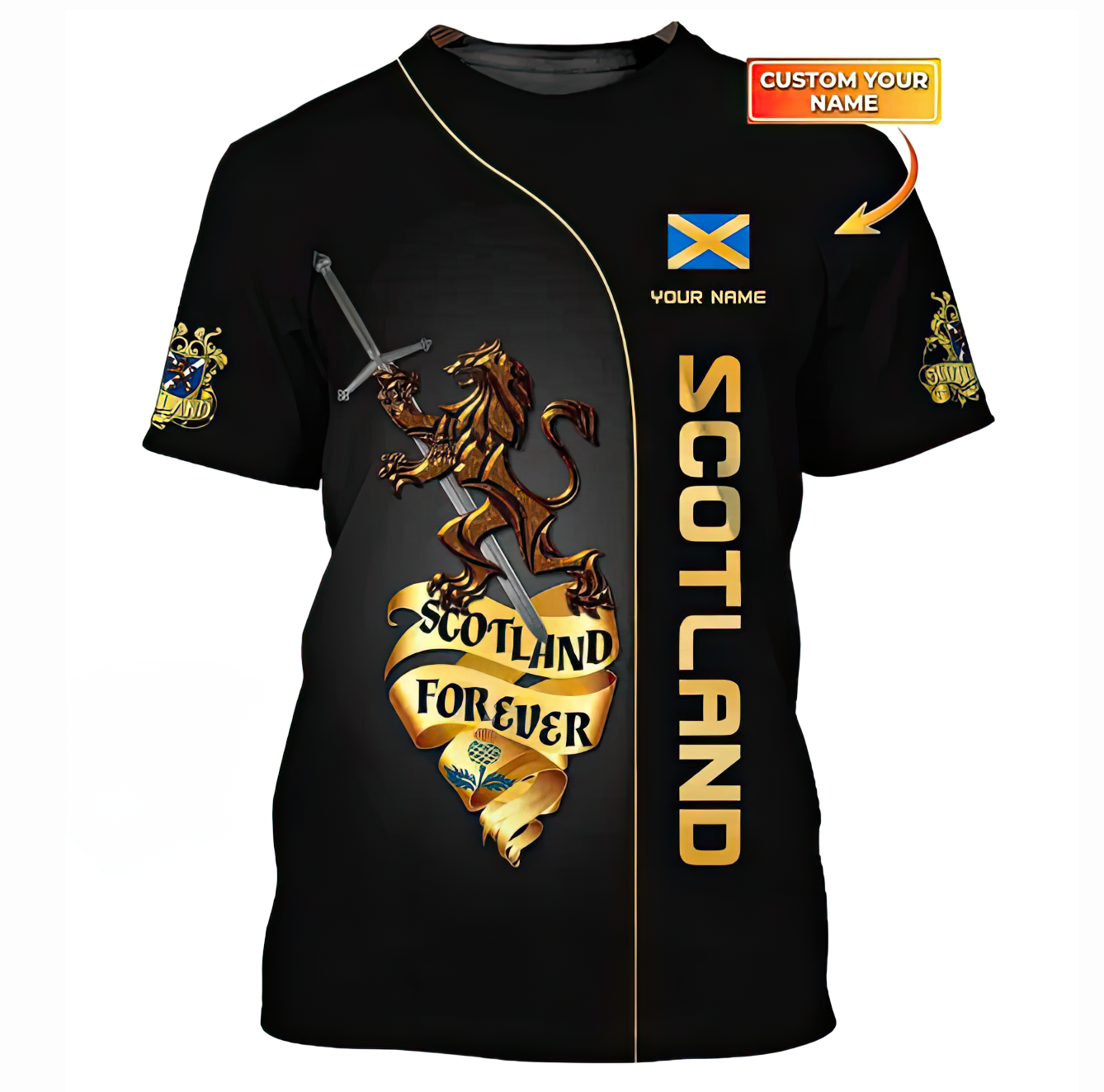 Custom Your Name Scotland V3 Shirt