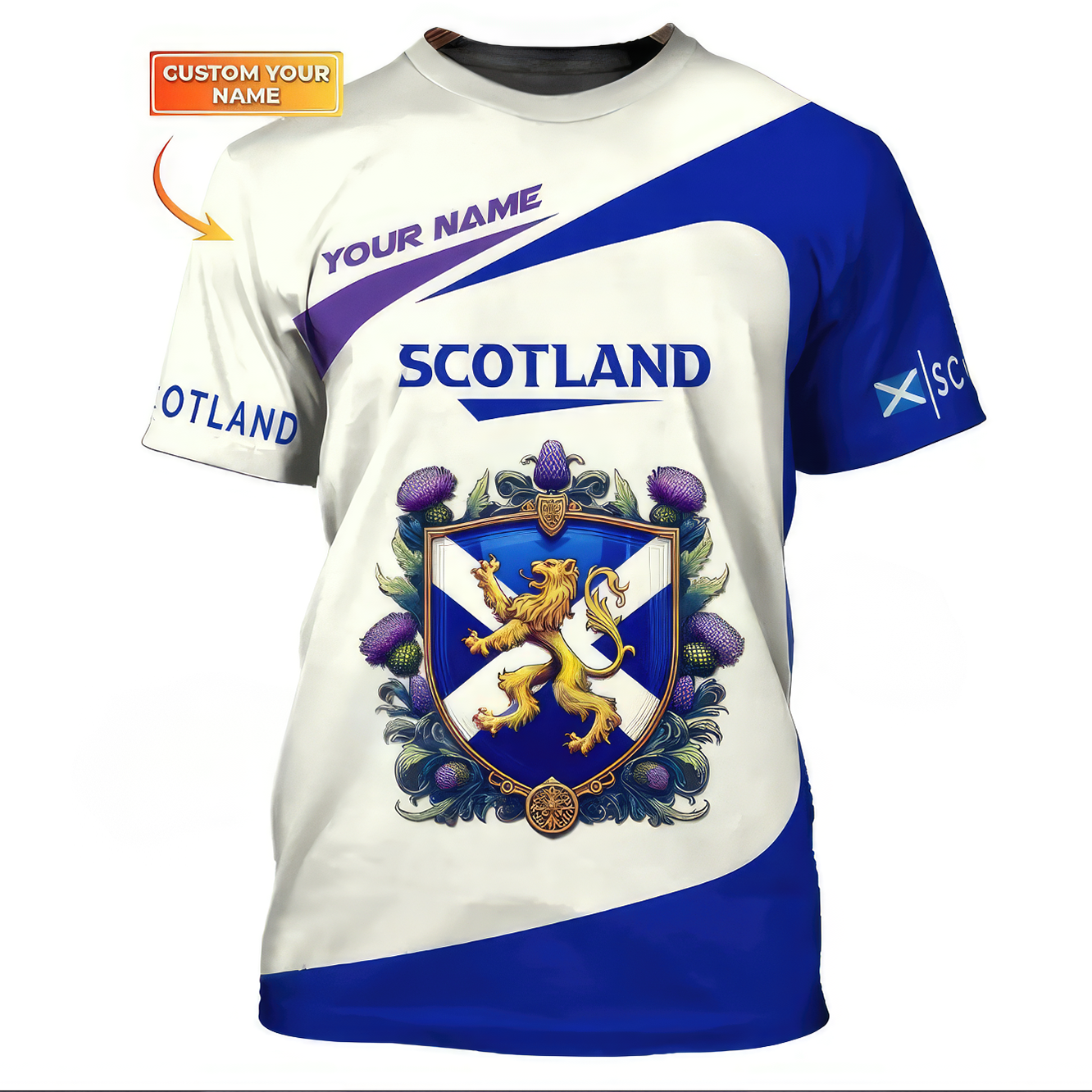 Custom Your Name Scotland V4 Shirt